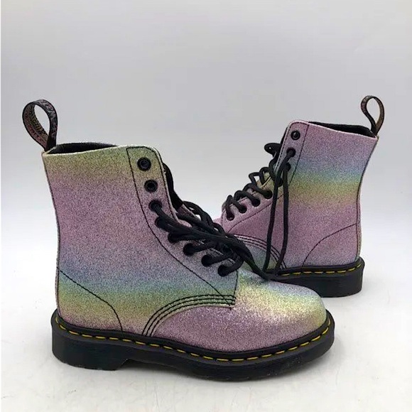 Dr. Martens NIB Pascal Glitter Boots Shoe **Size 6** 🌈🌈 - Picture 5 of 8